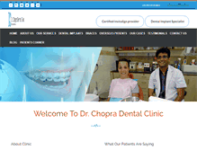 Tablet Screenshot of drchopradentalclinic.com